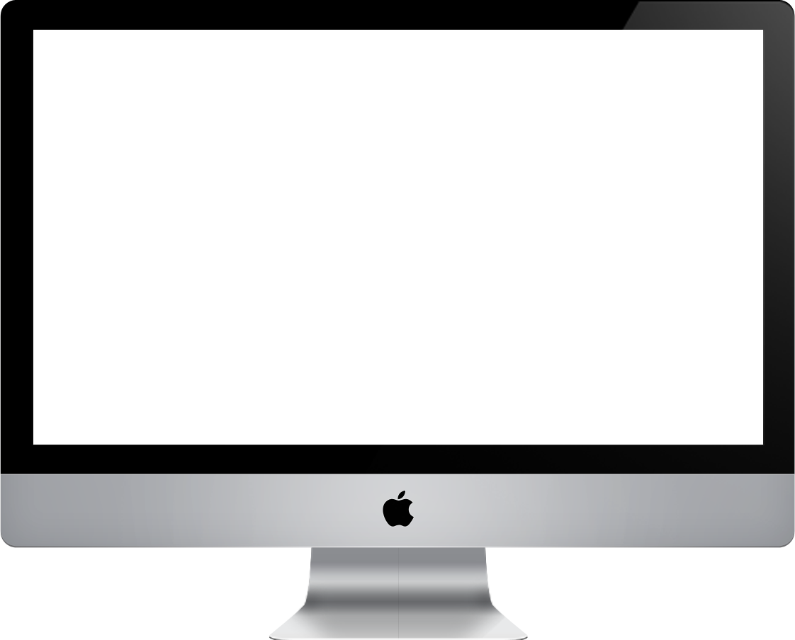 iMac screen used as Envia OS demo frame